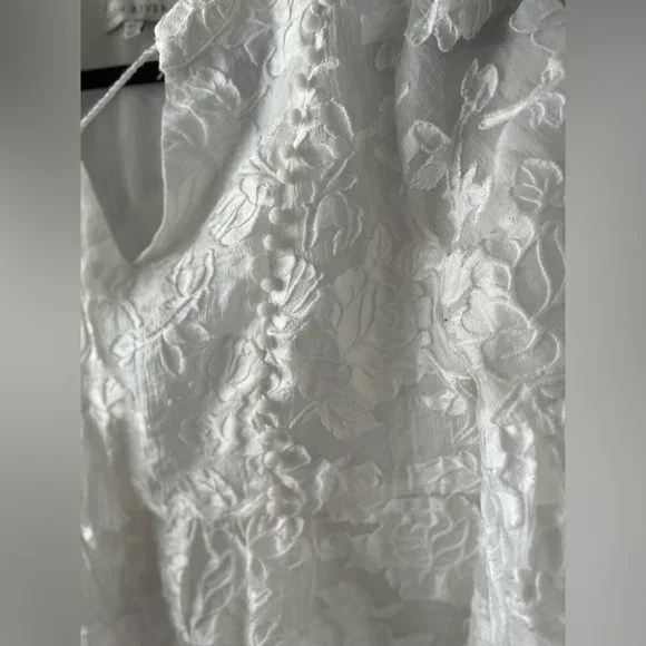 Moon River Bohemian White Lace Long Sleeve Dress Women’s Size XS - Picture 8 of 10